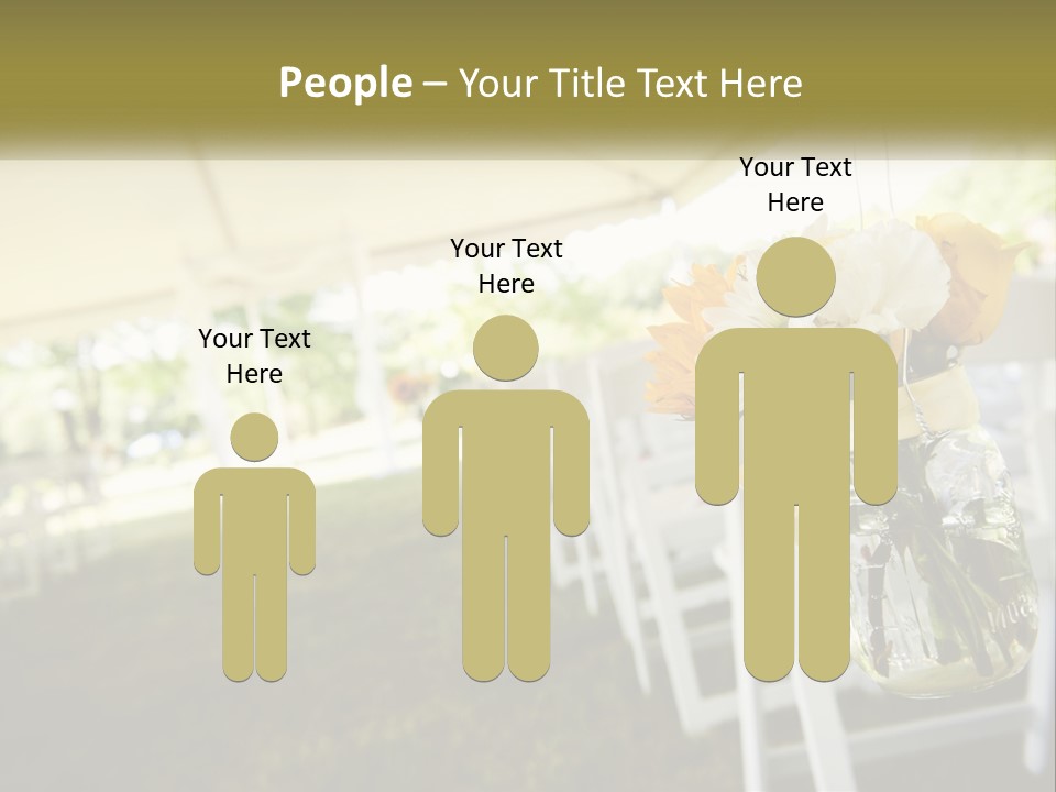 A Bunch Of White And Yellow Flowers In A Vase PowerPoint Template