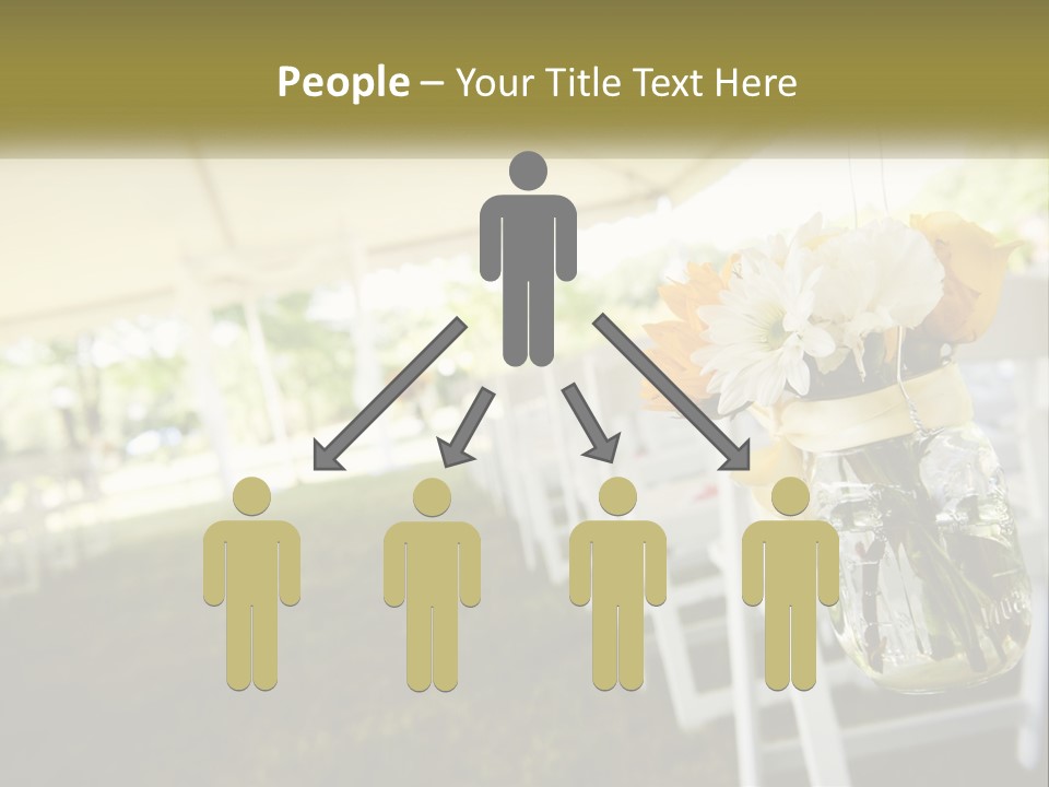 A Bunch Of White And Yellow Flowers In A Vase PowerPoint Template