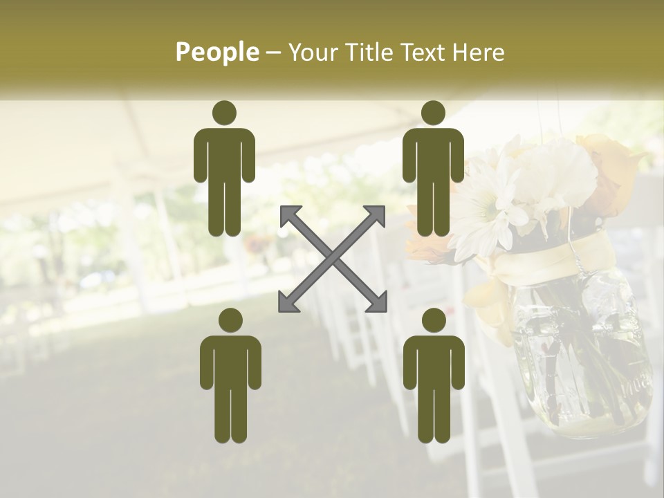 A Bunch Of White And Yellow Flowers In A Vase PowerPoint Template