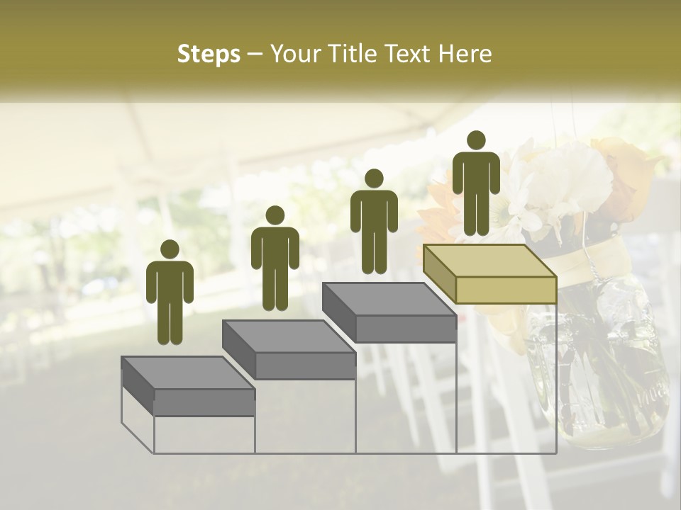 A Bunch Of White And Yellow Flowers In A Vase PowerPoint Template