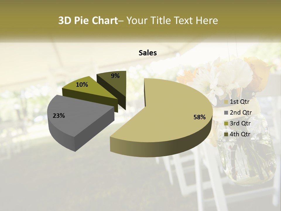 A Bunch Of White And Yellow Flowers In A Vase PowerPoint Template