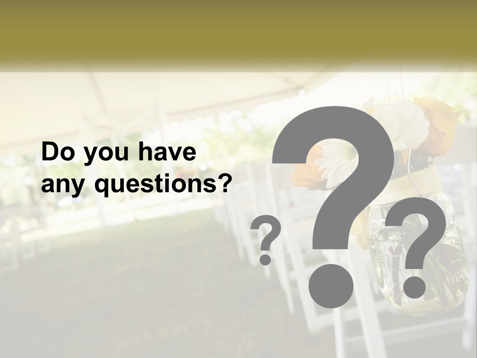 A Bunch Of White And Yellow Flowers In A Vase PowerPoint Template