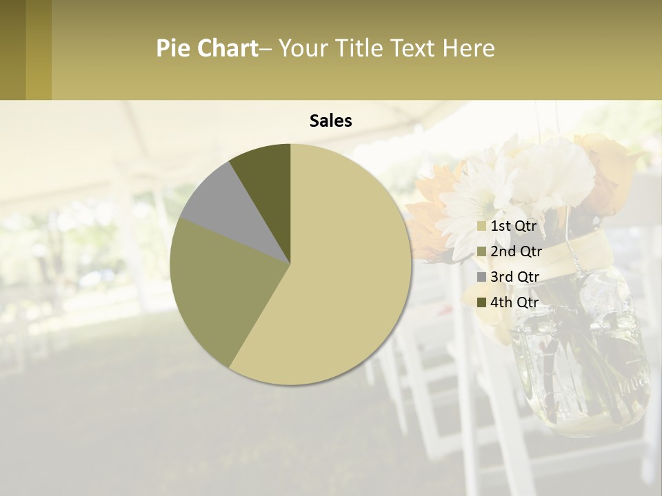 A Mason Jar Filled With Yellow And White Flowers PowerPoint Template