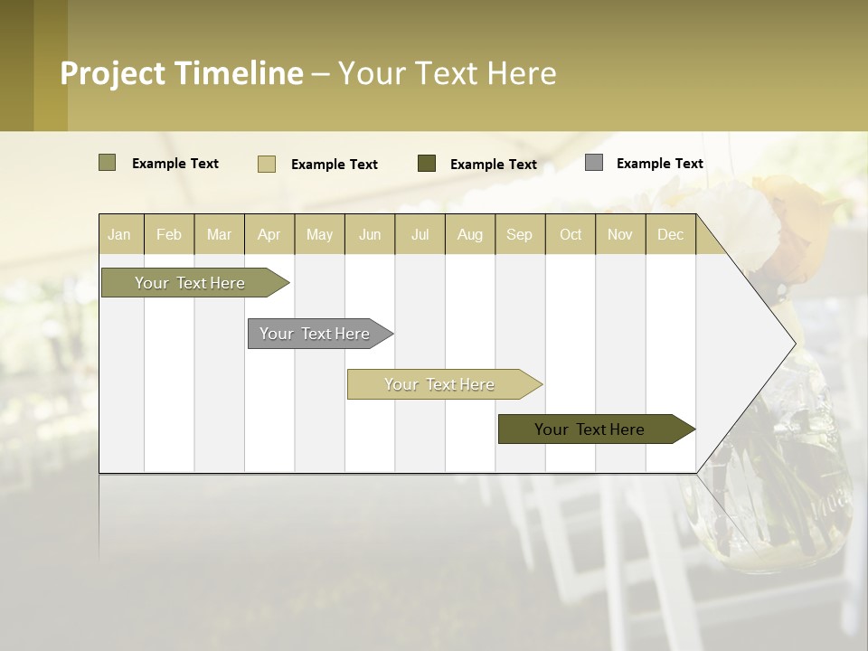 A Mason Jar Filled With Yellow And White Flowers PowerPoint Template
