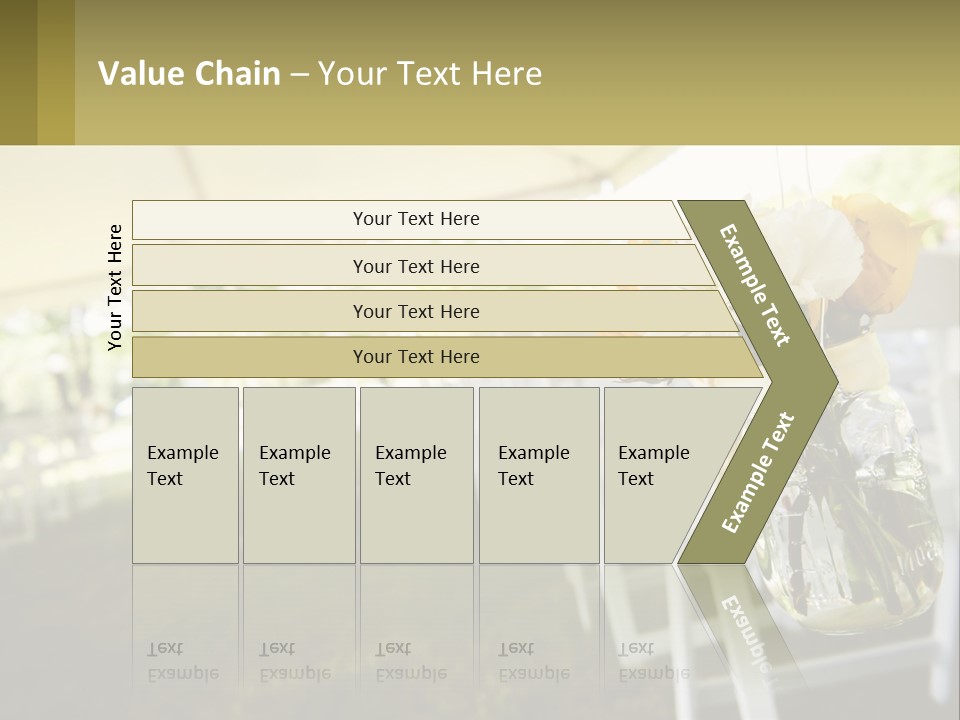 A Mason Jar Filled With Yellow And White Flowers PowerPoint Template