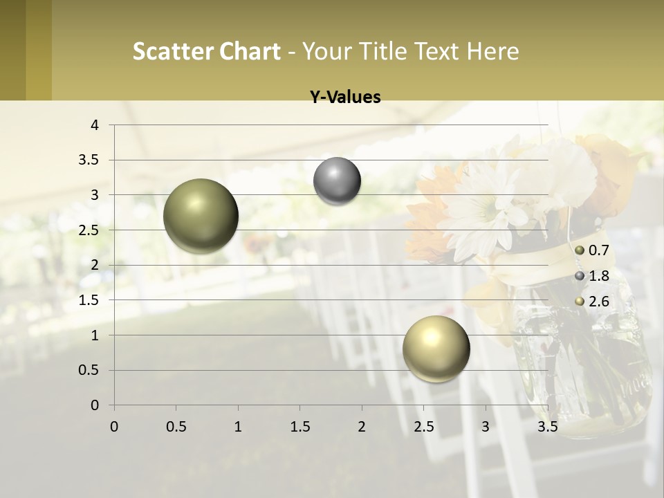 A Mason Jar Filled With Yellow And White Flowers PowerPoint Template