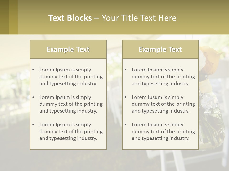 A Mason Jar Filled With Yellow And White Flowers PowerPoint Template