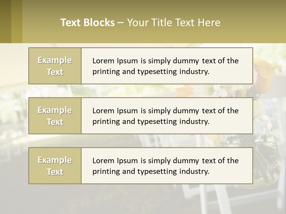 A Mason Jar Filled With Yellow And White Flowers PowerPoint Template
