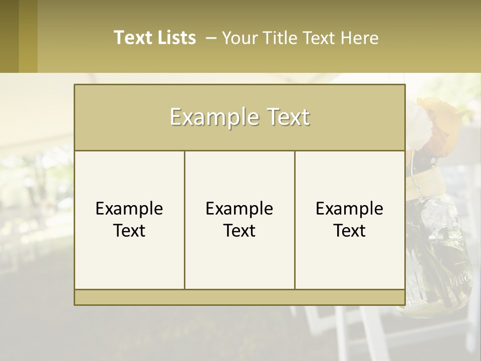 A Mason Jar Filled With Yellow And White Flowers PowerPoint Template