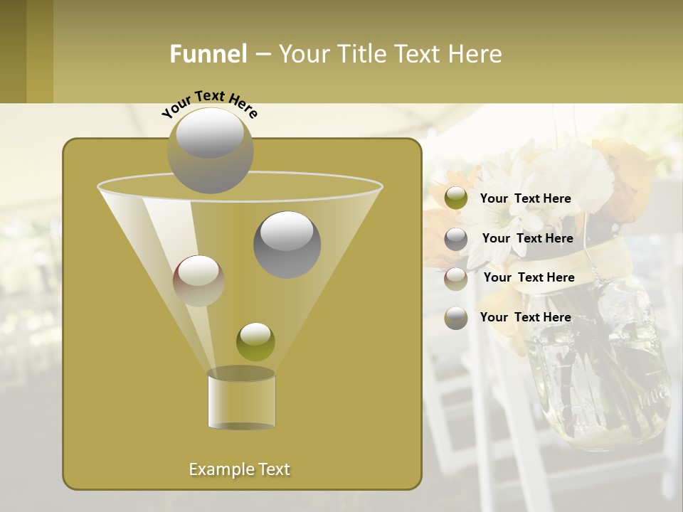 A Mason Jar Filled With Yellow And White Flowers PowerPoint Template