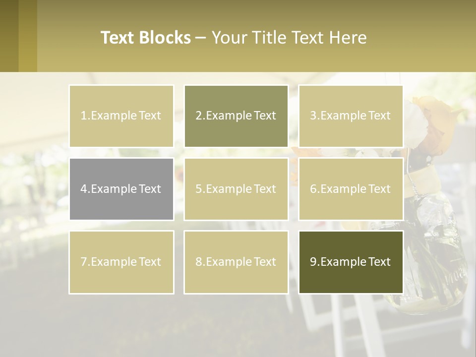 A Mason Jar Filled With Yellow And White Flowers PowerPoint Template