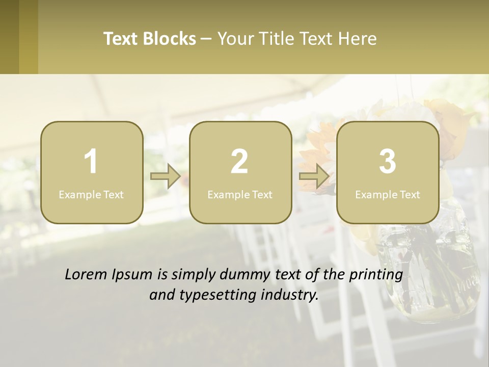 A Mason Jar Filled With Yellow And White Flowers PowerPoint Template