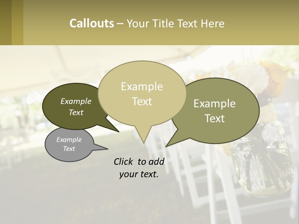 A Mason Jar Filled With Yellow And White Flowers PowerPoint Template