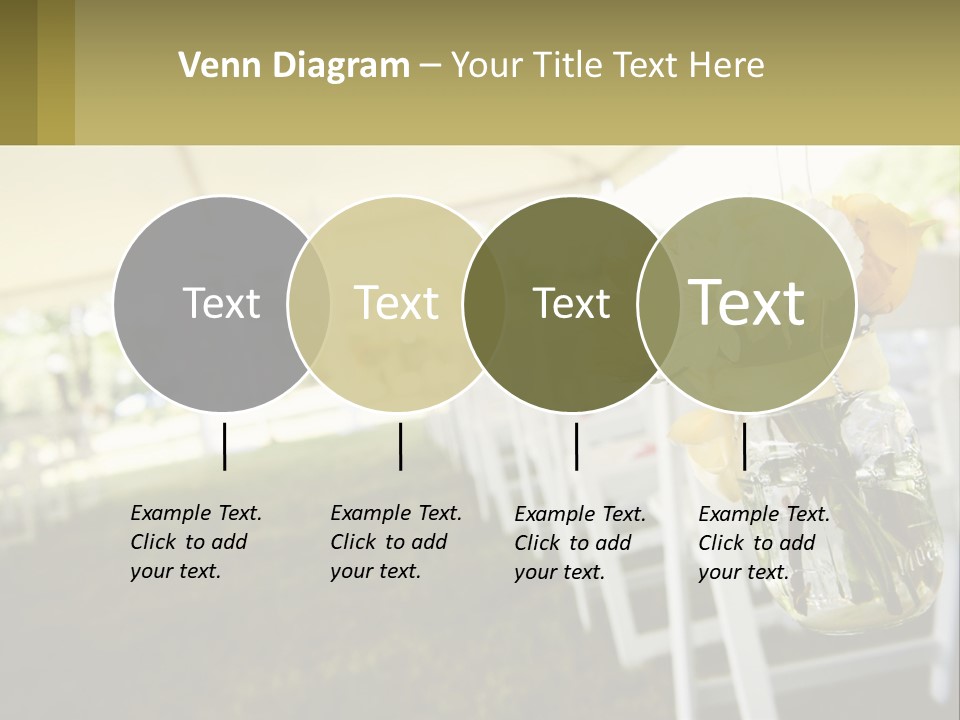 A Mason Jar Filled With Yellow And White Flowers PowerPoint Template