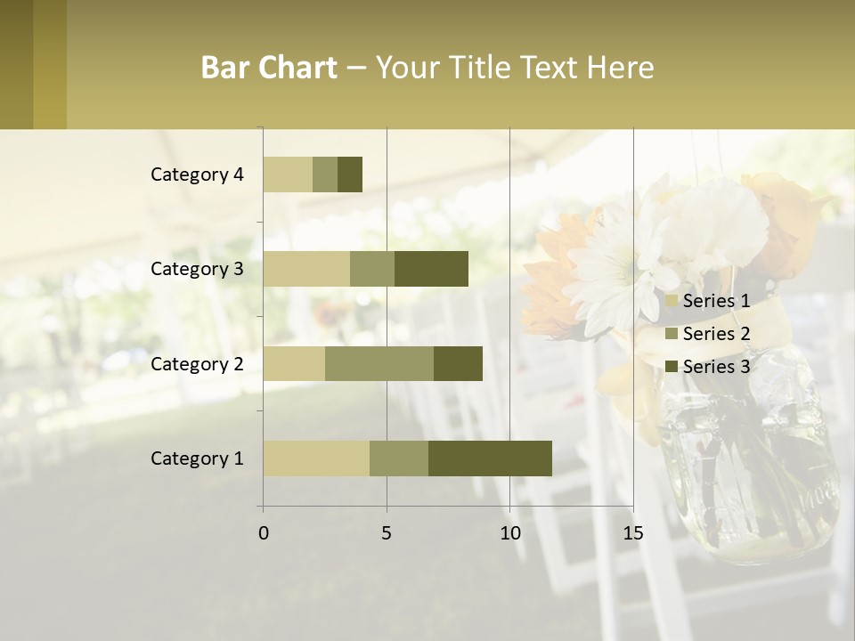 A Mason Jar Filled With Yellow And White Flowers PowerPoint Template