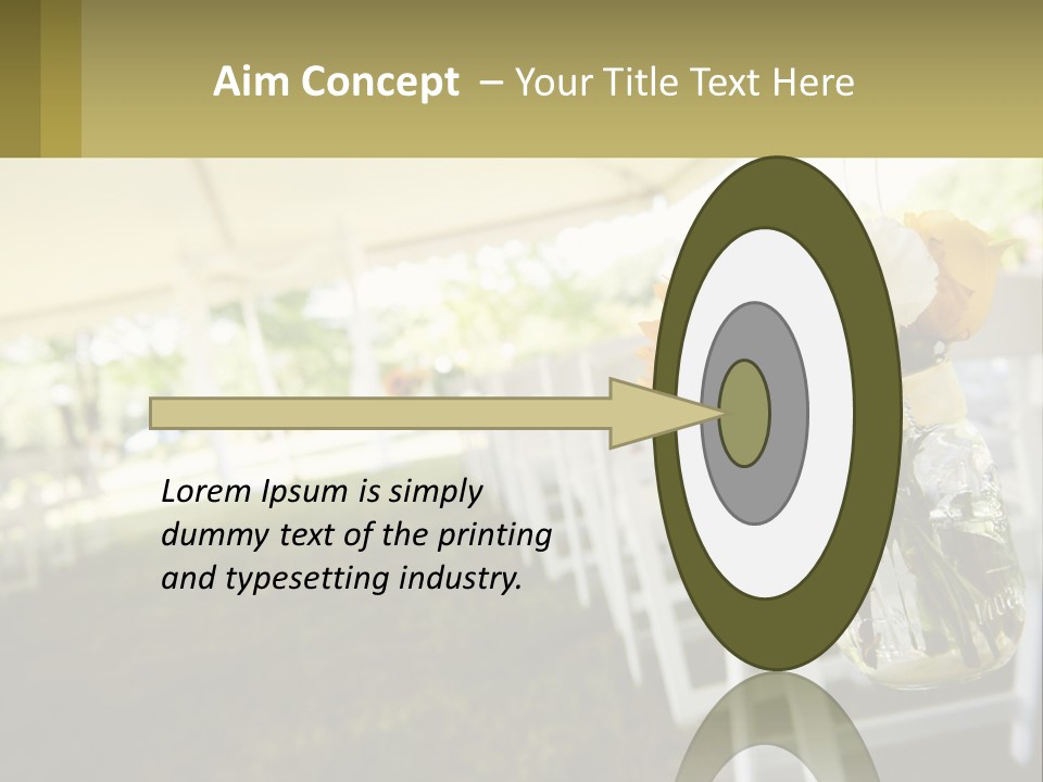 A Mason Jar Filled With Yellow And White Flowers PowerPoint Template