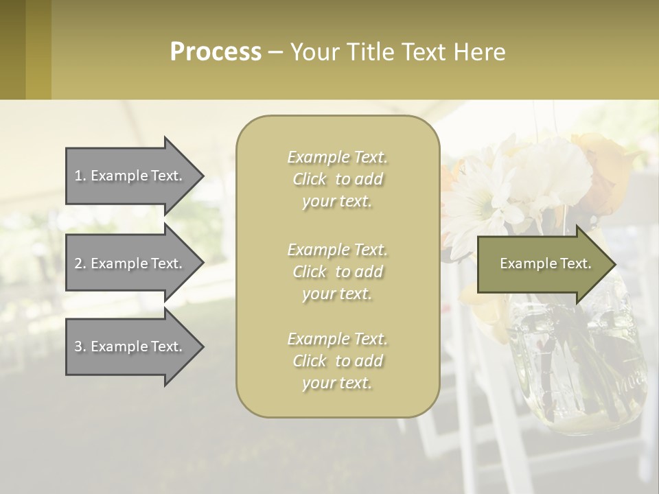A Mason Jar Filled With Yellow And White Flowers PowerPoint Template