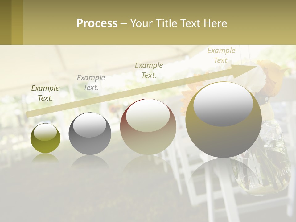A Mason Jar Filled With Yellow And White Flowers PowerPoint Template