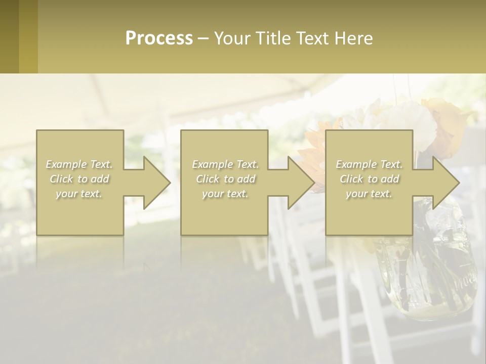 A Mason Jar Filled With Yellow And White Flowers PowerPoint Template