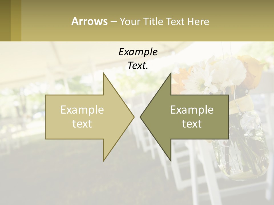 A Mason Jar Filled With Yellow And White Flowers PowerPoint Template