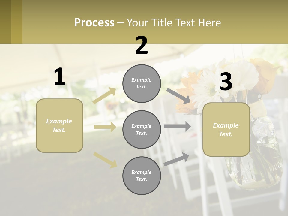 A Mason Jar Filled With Yellow And White Flowers PowerPoint Template