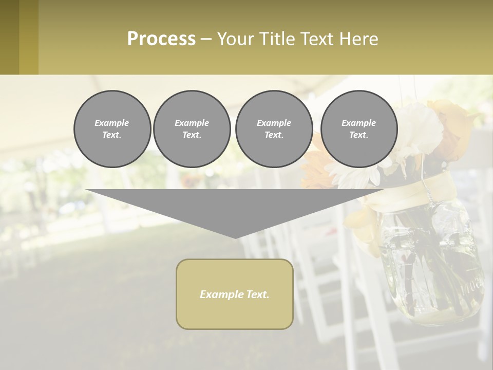 A Mason Jar Filled With Yellow And White Flowers PowerPoint Template