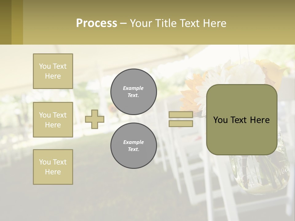 A Mason Jar Filled With Yellow And White Flowers PowerPoint Template
