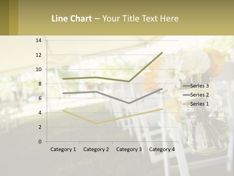 A Mason Jar Filled With Yellow And White Flowers PowerPoint Template