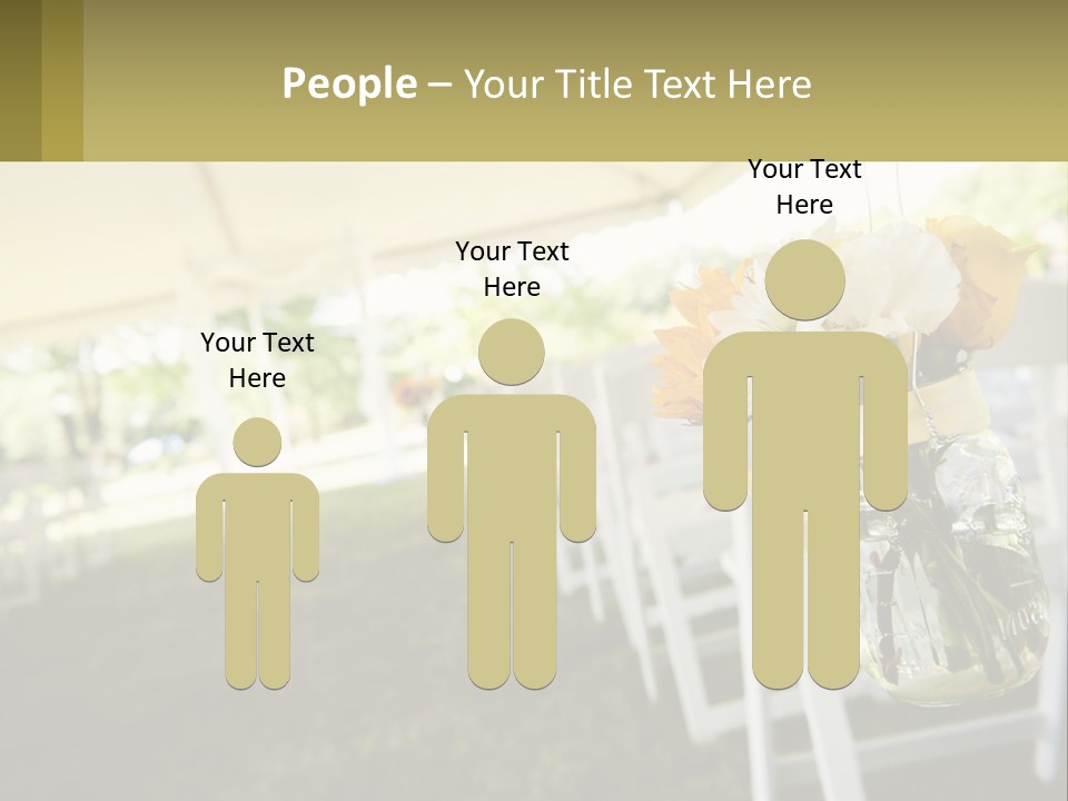 A Mason Jar Filled With Yellow And White Flowers PowerPoint Template