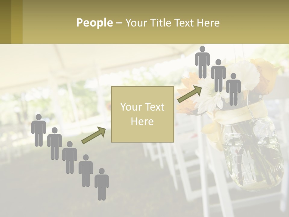 A Mason Jar Filled With Yellow And White Flowers PowerPoint Template