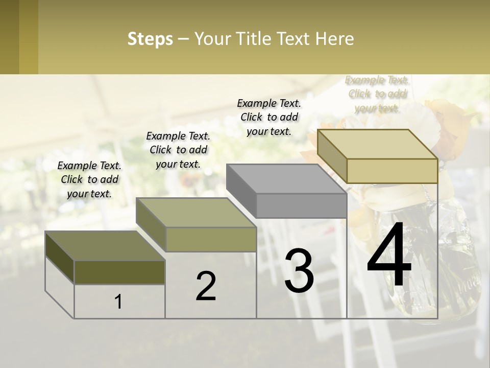 A Mason Jar Filled With Yellow And White Flowers PowerPoint Template