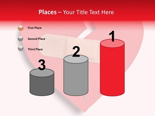 A Broken Heart With A Bandage On It PowerPoint Template