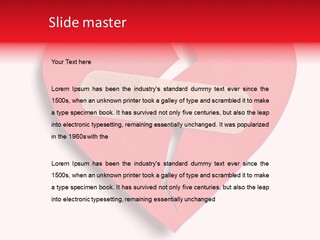 A Broken Heart With A Bandage On It PowerPoint Template