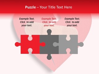 A Broken Heart With A Bandage On It PowerPoint Template