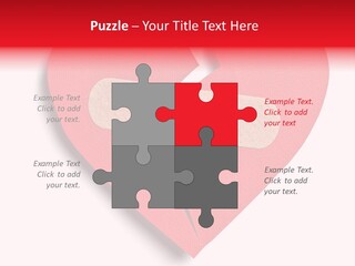 A Broken Heart With A Bandage On It PowerPoint Template