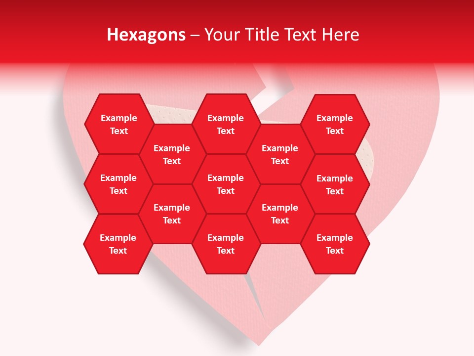 A Broken Heart With A Bandage On It PowerPoint Template