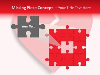 A Broken Heart With A Bandage On It PowerPoint Template