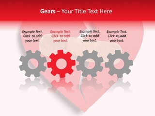 A Broken Heart With A Bandage On It PowerPoint Template