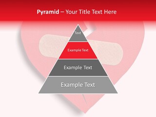 A Broken Heart With A Bandage On It PowerPoint Template