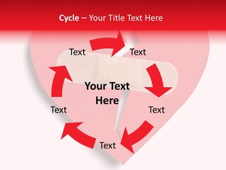 A Broken Heart With A Bandage On It PowerPoint Template