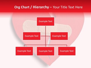 A Broken Heart With A Bandage On It PowerPoint Template