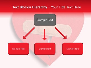 A Broken Heart With A Bandage On It PowerPoint Template
