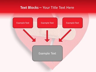 A Broken Heart With A Bandage On It PowerPoint Template