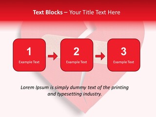 A Broken Heart With A Bandage On It PowerPoint Template