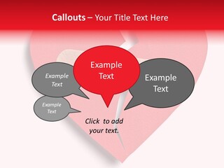 A Broken Heart With A Bandage On It PowerPoint Template