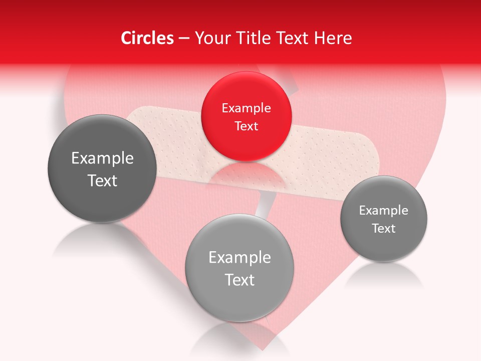 A Broken Heart With A Bandage On It PowerPoint Template