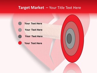 A Broken Heart With A Bandage On It PowerPoint Template