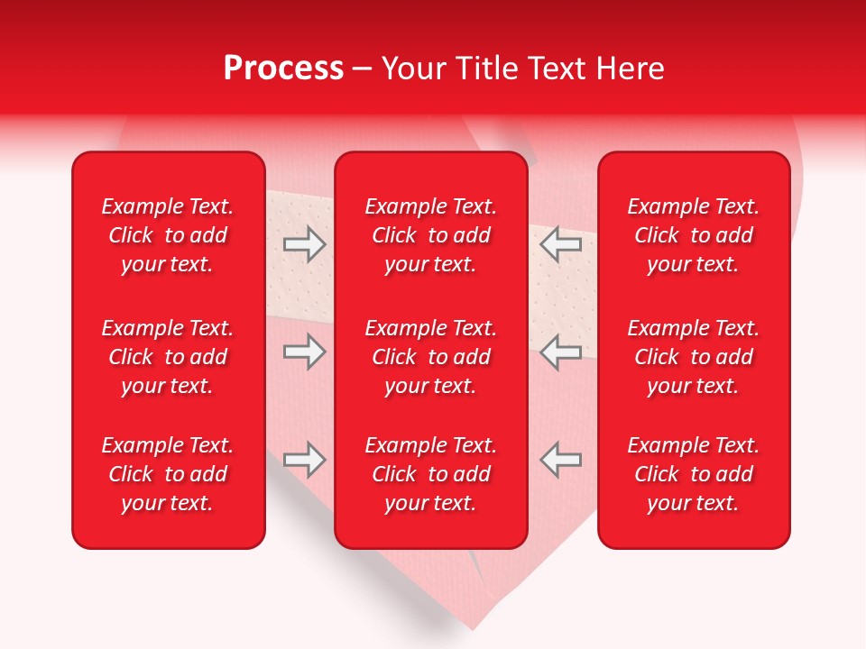 A Broken Heart With A Bandage On It PowerPoint Template