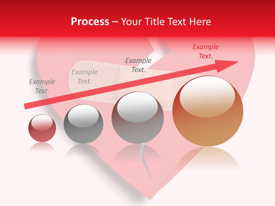 A Broken Heart With A Bandage On It PowerPoint Template
