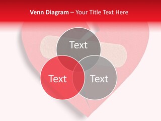 A Broken Heart With A Bandage On It PowerPoint Template